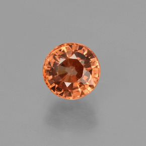 Zircão laranja natural 1,39ct, corte redondo, VS