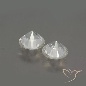 Pedras preciosas de Zircão branco quente natural de 4.32 ct, Redondo, VVS-VS