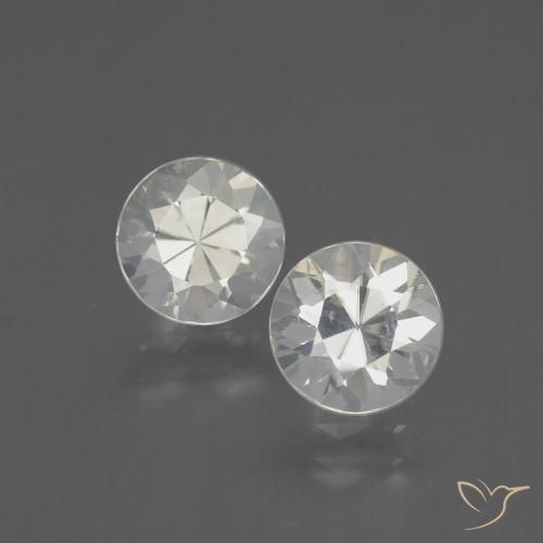 4.12ctw Natural Branco Zircão, Redondo, VS