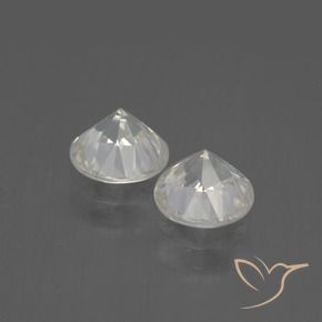 Pedras preciosas de Zircão Branco natural de 4.12 ct, Redondo, VS