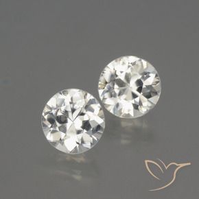 Pedras preciosas de Zircão branco quente natural de 4.00 ct, Redondo, VVS-VS