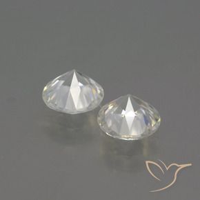 Pedras preciosas de Zircão branco quente natural de 4.00 ct, Redondo, VVS-VS
