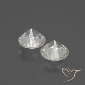 Pedras preciosas de Zircão branco quente natural de 4.56 ct, Redondo, VVS-VS