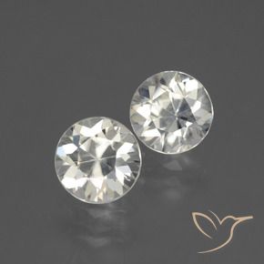 Pedras preciosas de Zircão branco quente natural de 4.25 ct, Redondo, VVS
