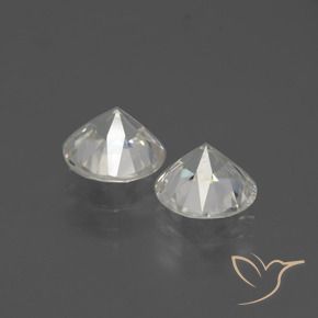 Pedras preciosas de Zircão branco quente natural de 4.25 ct, Redondo, VVS