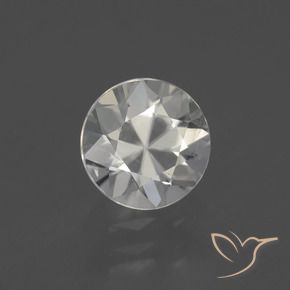 Zircão branco quente Natural 2.22ct, Redondo, VS