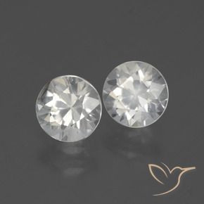 Pedras preciosas de Zircão branco quente natural de 3.82 ct, Redondo, VS-SI