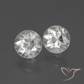 Pedras preciosas de Zircão branco quente natural de 3.83 ct, Redondo, VS