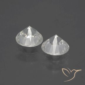 Pedras preciosas de Zircão branco quente natural de 3.83 ct, Redondo, VS