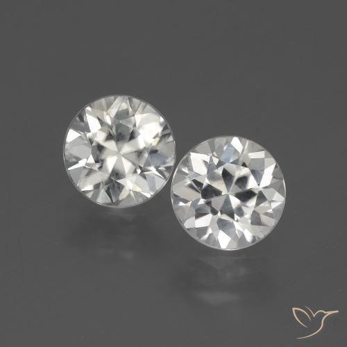 3.72ctw Natural branco quente Zircão, Redondo, VS