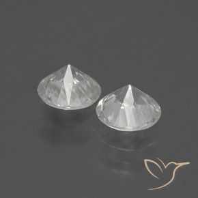 Pedras preciosas de Zircão branco quente natural de 3.72 ct, Redondo, VS