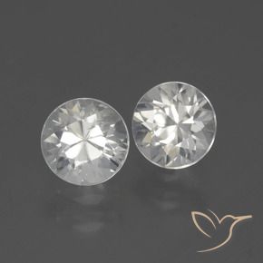 Pedras preciosas de Zircão branco quente natural de 4.18 ct, Redondo, VVS-VS