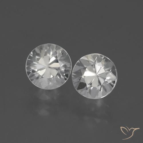 3.81ctw Natural branco quente Zircão, Redondo, VVS-VS