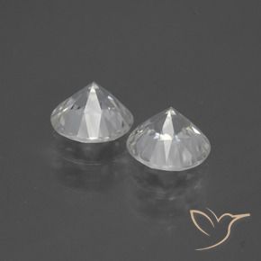 Pedras preciosas de Zircão branco quente natural de 3.69 ct, Redondo, VVS