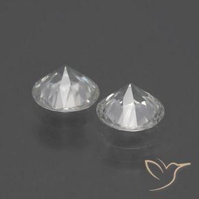 Pedras preciosas de Zircão branco quente natural de 3.76 ct, Redondo, VS