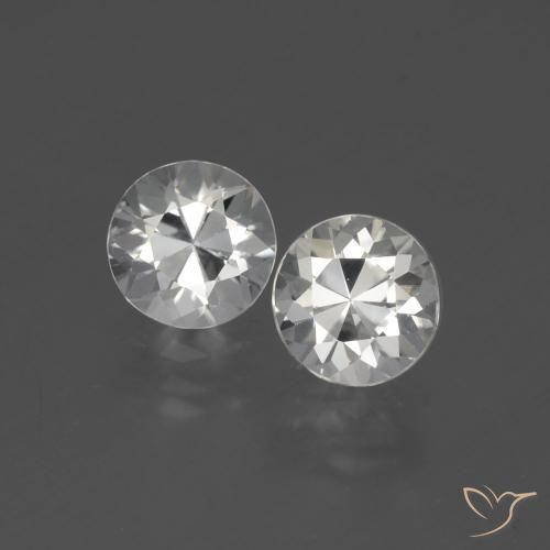 3.73ctw Natural branco quente Zircão, Redondo, VVS