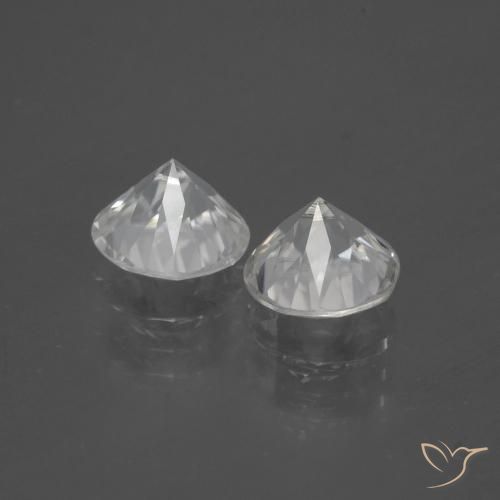 Pedras preciosas de Zircão branco quente natural de 3.73 ct, Redondo, VVS
