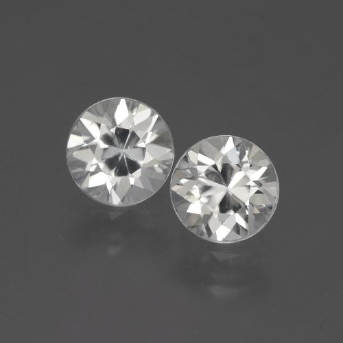 Pedras preciosas de zircão branco natural de 3,68 ct, corte redondo, VVS-VS