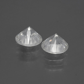 Pedras preciosas de zircão branco natural de 3,68 ct, corte redondo, VVS-VS