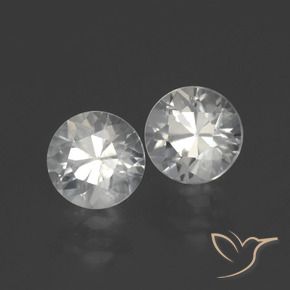 Pedras preciosas de Zircão branco quente natural de 3.40 ct, Redondo, VS