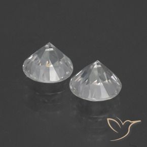 Pedras preciosas de Zircão branco quente natural de 3.40 ct, Redondo, VS