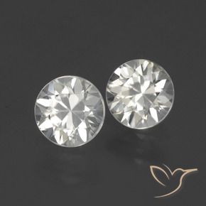 Pedras preciosas de Zircão branco quente natural de 3.04 ct, Redondo, VS