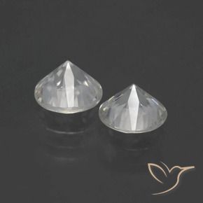 Pedras preciosas de Zircão branco quente natural de 3.04 ct, Redondo, VS