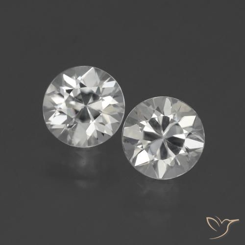 2.92ctw Natural branco quente Zircão, Redondo, VVS-VS
