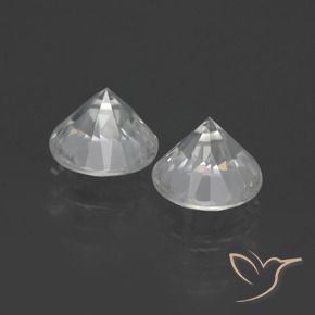 Pedras preciosas de Zircão branco quente natural de 3.54 ct, Redondo, VS