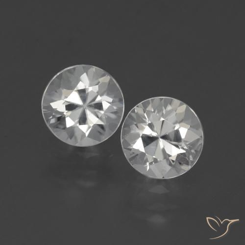 2.99ctw Natural branco quente Zircão, Redondo, VVS-VS