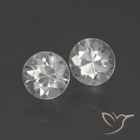 Pedras preciosas de Zircão branco quente natural de 2.99 ct, Redondo, VVS-VS