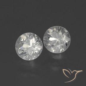 Pedras preciosas de Zircão branco quente natural de 2.66 ct, Redondo, VS