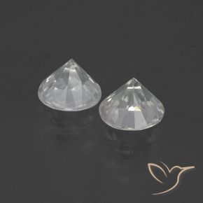 Pedras preciosas de Zircão branco quente natural de 2.66 ct, Redondo, VS