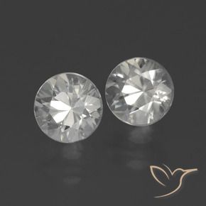 Pedras preciosas de Zircão branco quente natural de 3.50 ct, Redondo, VVS