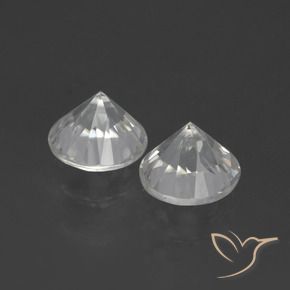 Pedras preciosas de Zircão branco quente natural de 3.50 ct, Redondo, VVS
