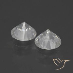 Pedras preciosas de Zircão branco quente natural de 3.10 ct, Redondo, VS