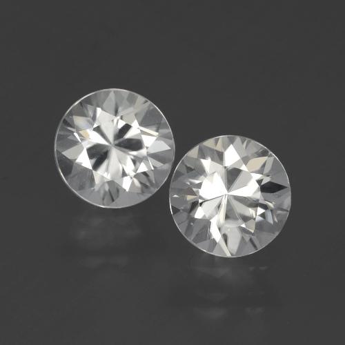 Pedras preciosas de zircão branco natural de 3,34 ct, corte redondo, VVS