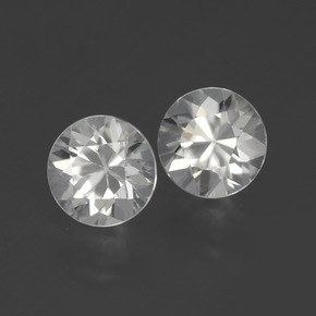 Pedras preciosas de zircão branco natural de 3,34 ct, corte redondo, VVS