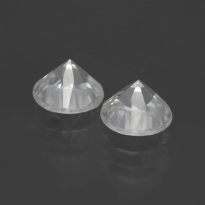 Pedras preciosas de zircão branco natural de 3,34 ct, corte redondo, VVS