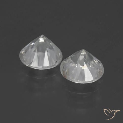Pedras preciosas de Zircão branco quente natural de 3.30 ct, Redondo, VS