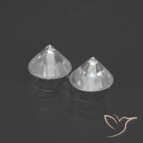 Pedras preciosas de Zircão branco quente natural de 2.43 ct, Redondo, VS