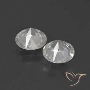 Pedras preciosas de Zircão Branco natural de 3.95 ct, Redondo, VVS-VS