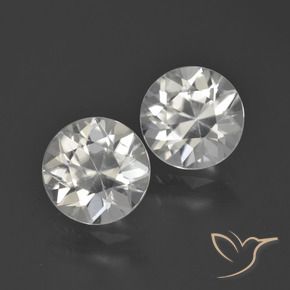 Pedras preciosas de Zircão branco quente natural de 4.73 ct, Redondo, VS