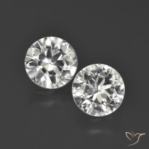 3.99ctw Natural branco quente Zircão, Redondo, VVS-VS