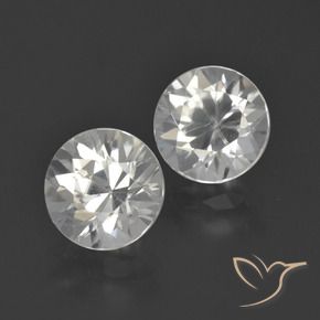 Pedras preciosas de Zircão branco quente natural de 4.70 ct, Redondo, VS