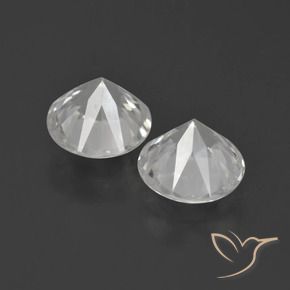 Pedras preciosas de Zircão branco quente natural de 4.70 ct, Redondo, VS