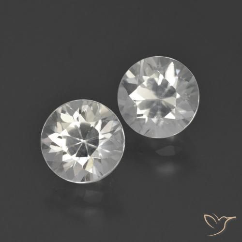 Pedras preciosas de Zircão branco quente natural de 4.46 ct, Redondo, VS