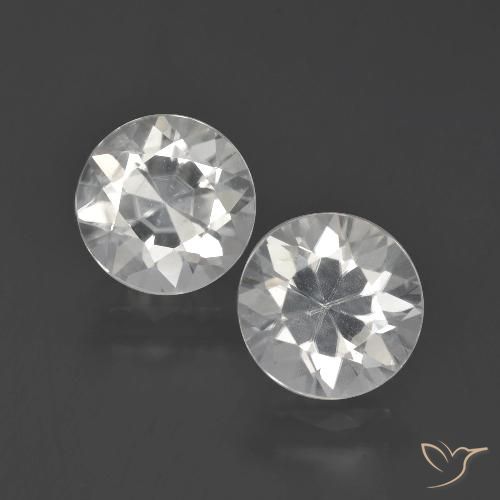 4.89ctw Natural Branco Zircão, Redondo, VVS-VS