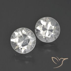 Pedras preciosas de Zircão Branco natural de 4.89 ct, Redondo, VVS-VS