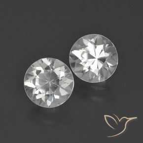Pedras preciosas de Zircão branco quente natural de 4.32 ct, Redondo, VVS-VS